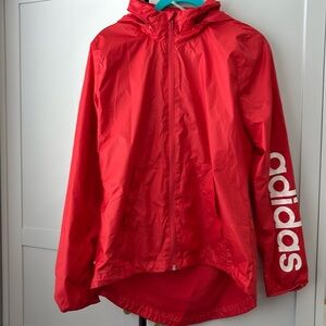 Adidas Red jacket with hoodie